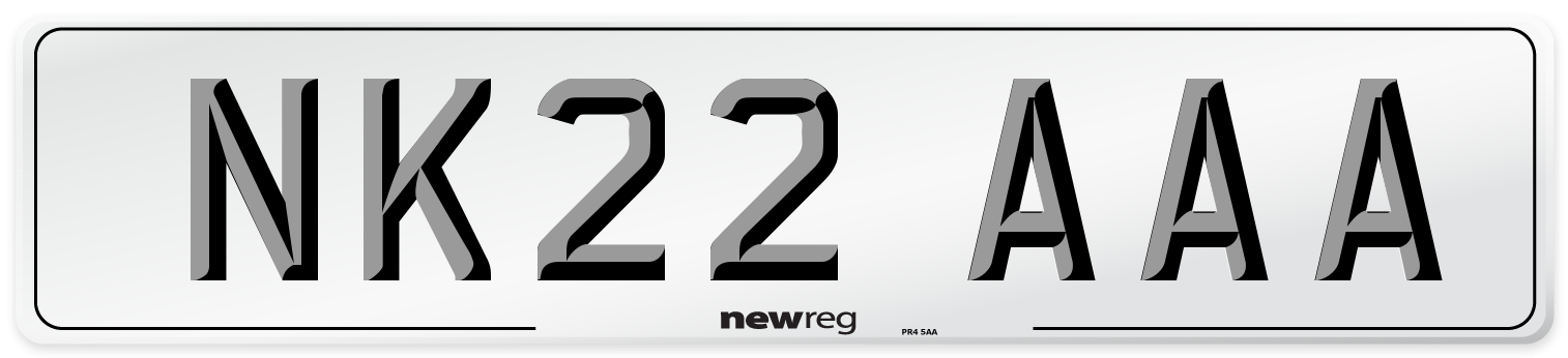 NK22 AAA Number Plate from New Reg